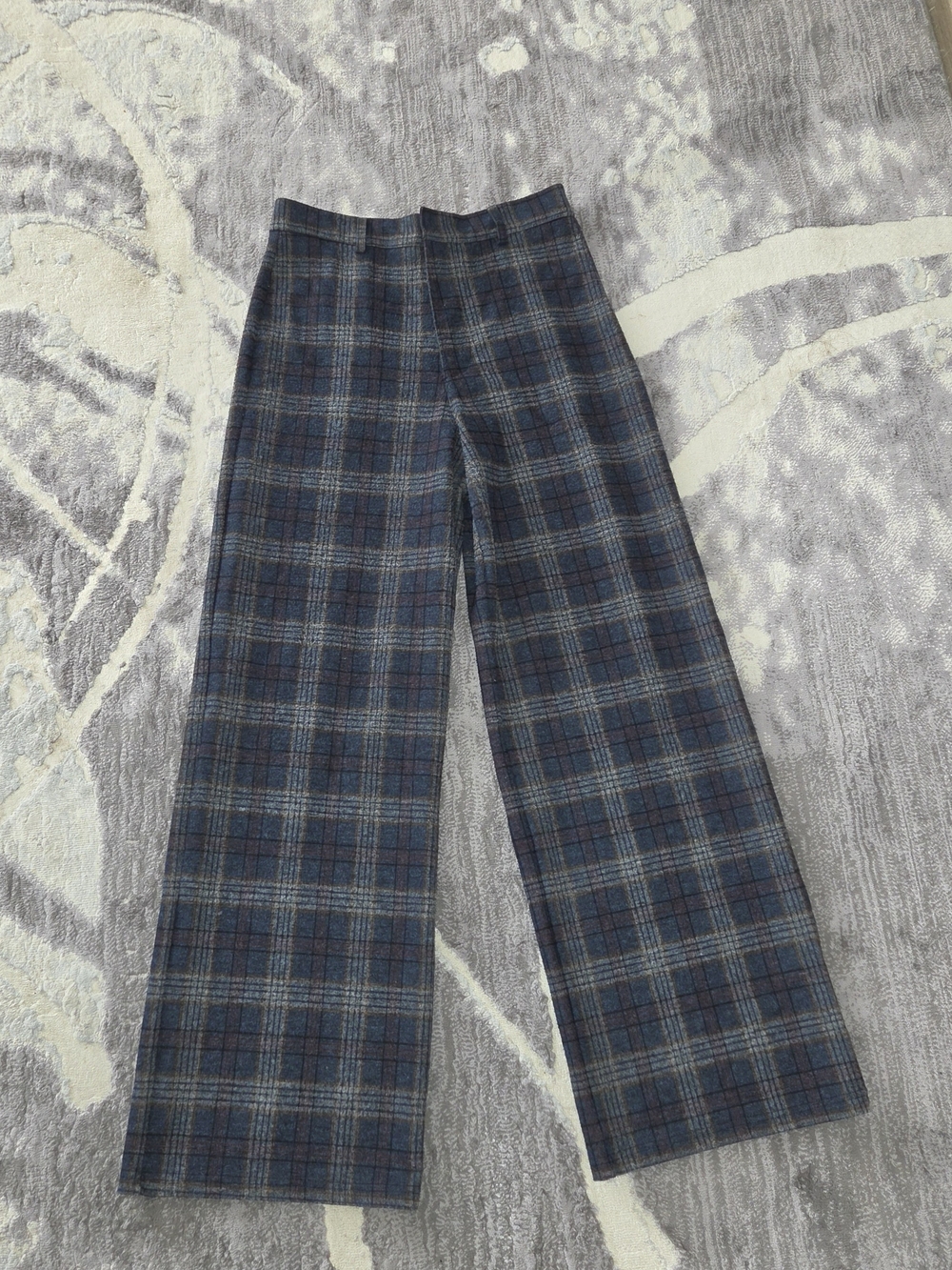Eclipse Women's Plaid Wide-Leg High-Rise Pants Size S/M